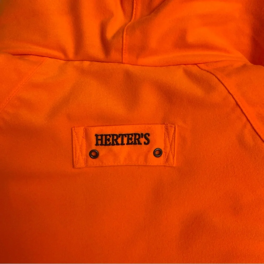 Cabela’s Herters Blaze Orange Insulated Hooded Hunting Coat Size Large - Picture 5 of 6